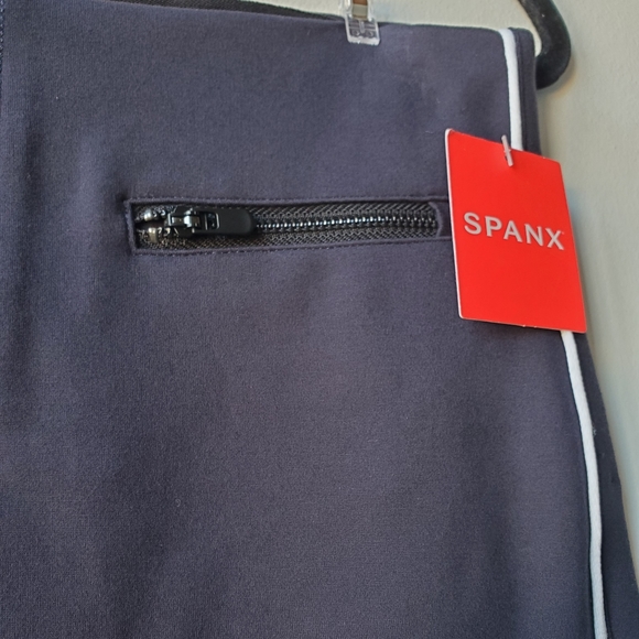 NEW SPANX The Perfect Pant Ankle Piped Skinny in Classic Navy Size Large - Picture 8 of 12
